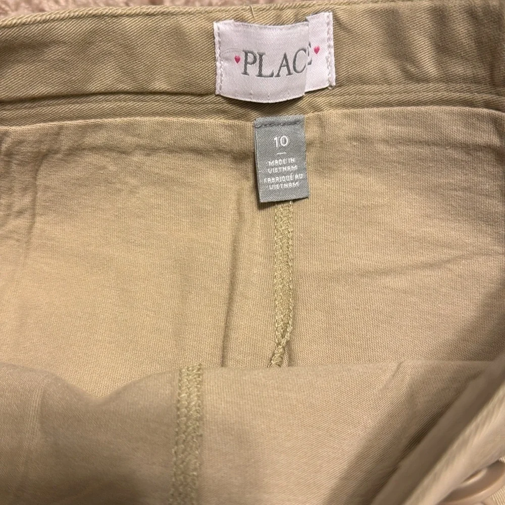 7pk The Children’s Place Girls Tan Button-Front Skort Uniform Style Size 10